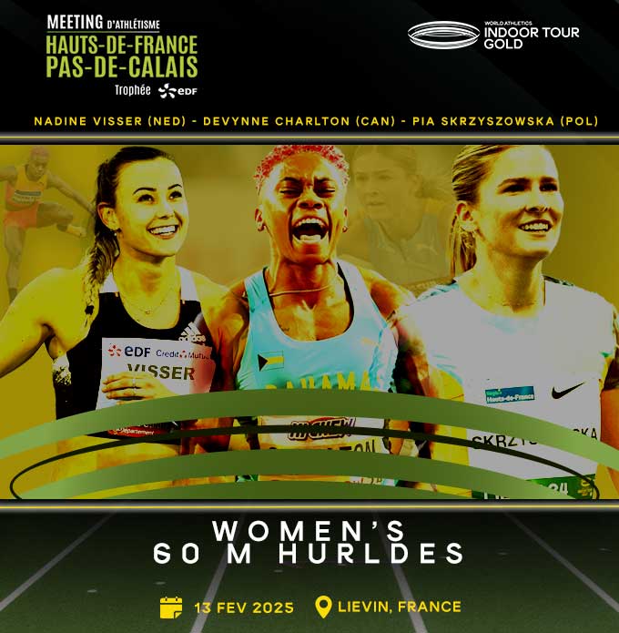 Who will win the women's 60m hurdles?