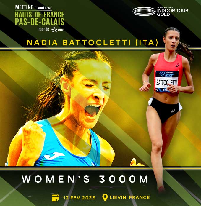 Liévin will be a big first for Olympic runner-up Nadia Battocletti