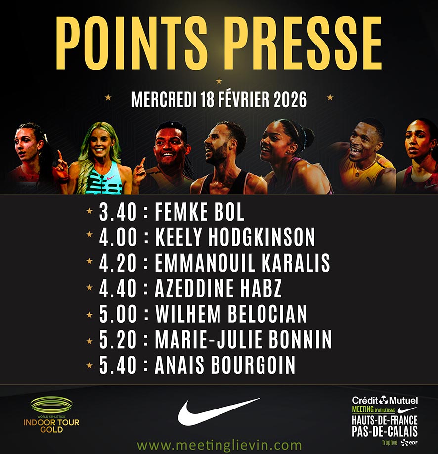 7 stars seront présentes aux Points presse la veille du meeting