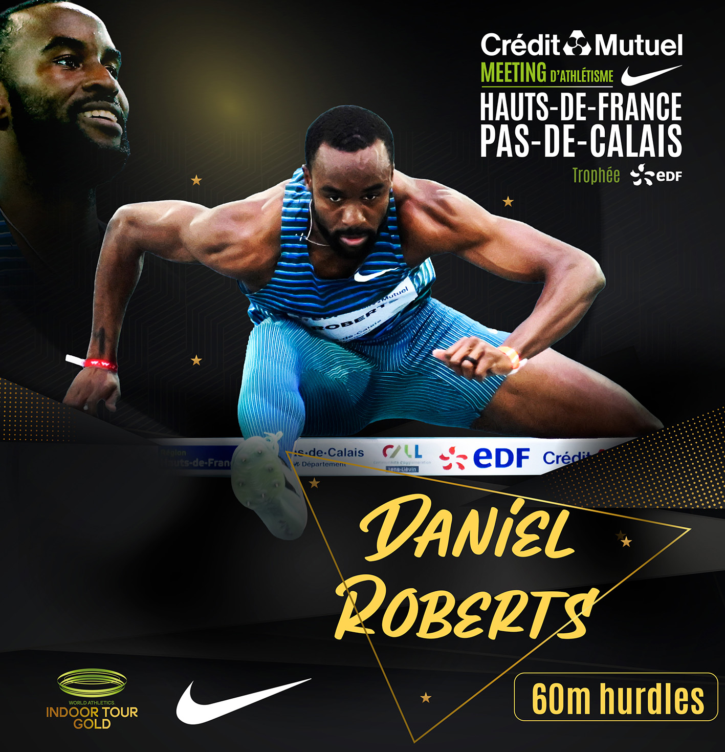 Le médaillé olympique Daniel ROBERTS défiera Wilhem BELOCIAN sur les haies