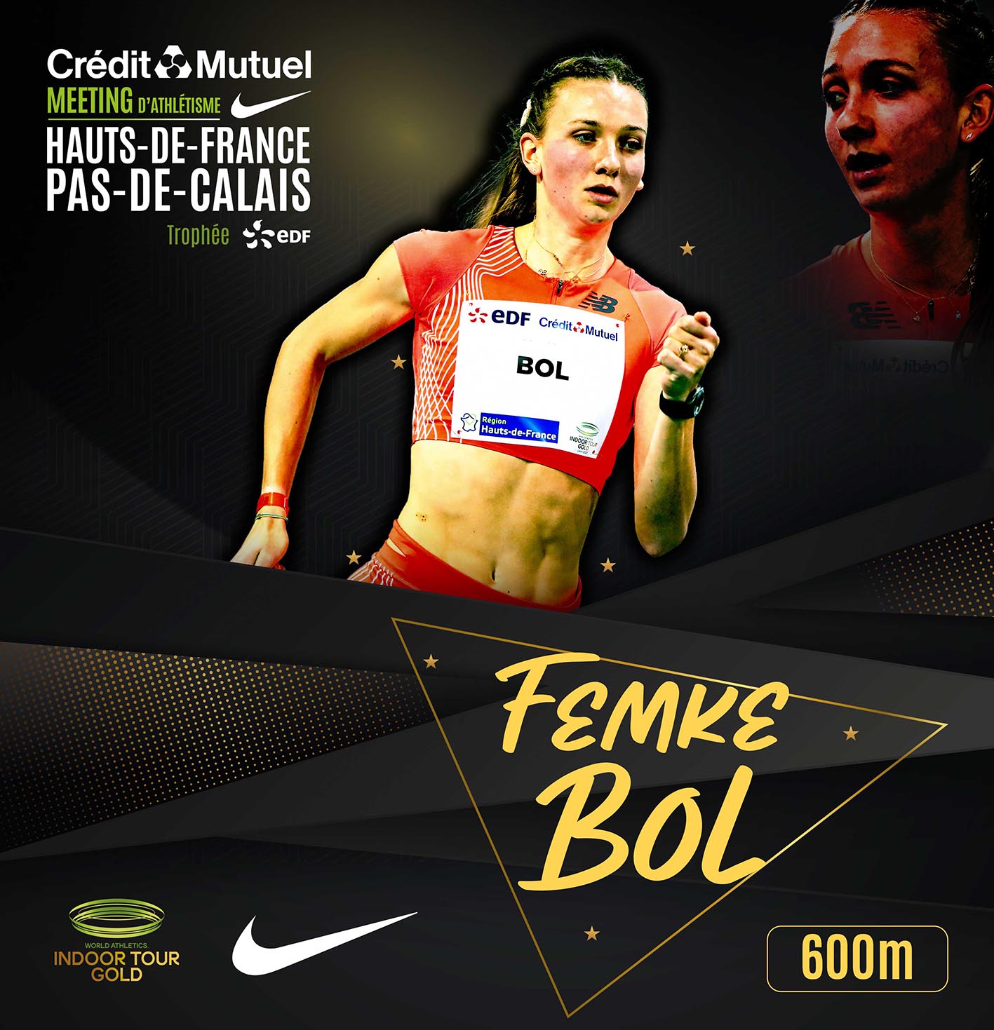 Femke Bol will attempt to break the the best all-time world performance in the 600m
