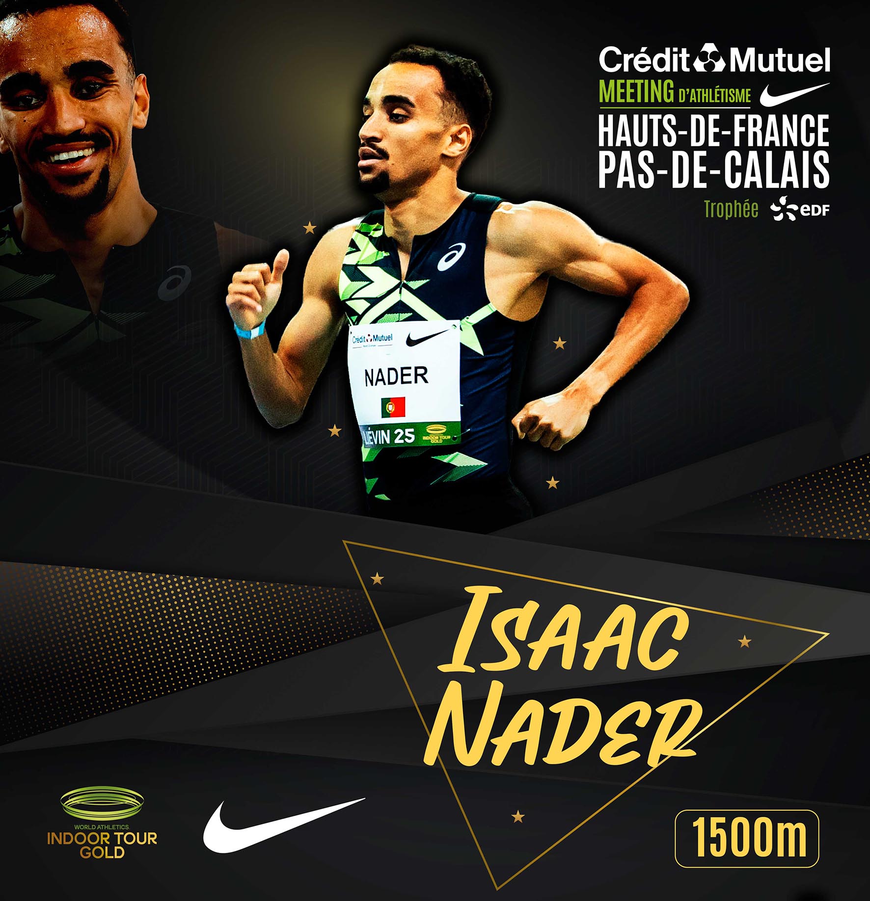 Isaac NADER s'imposera t-il sur le 1500m de Liévin ?