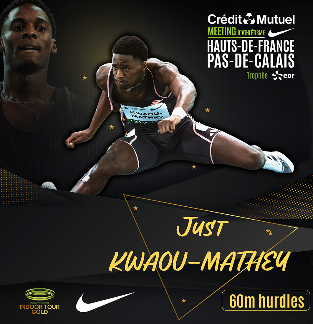 Le français Just KWAOU-MATHEY, de retour à Liévin pour un nouveau RP