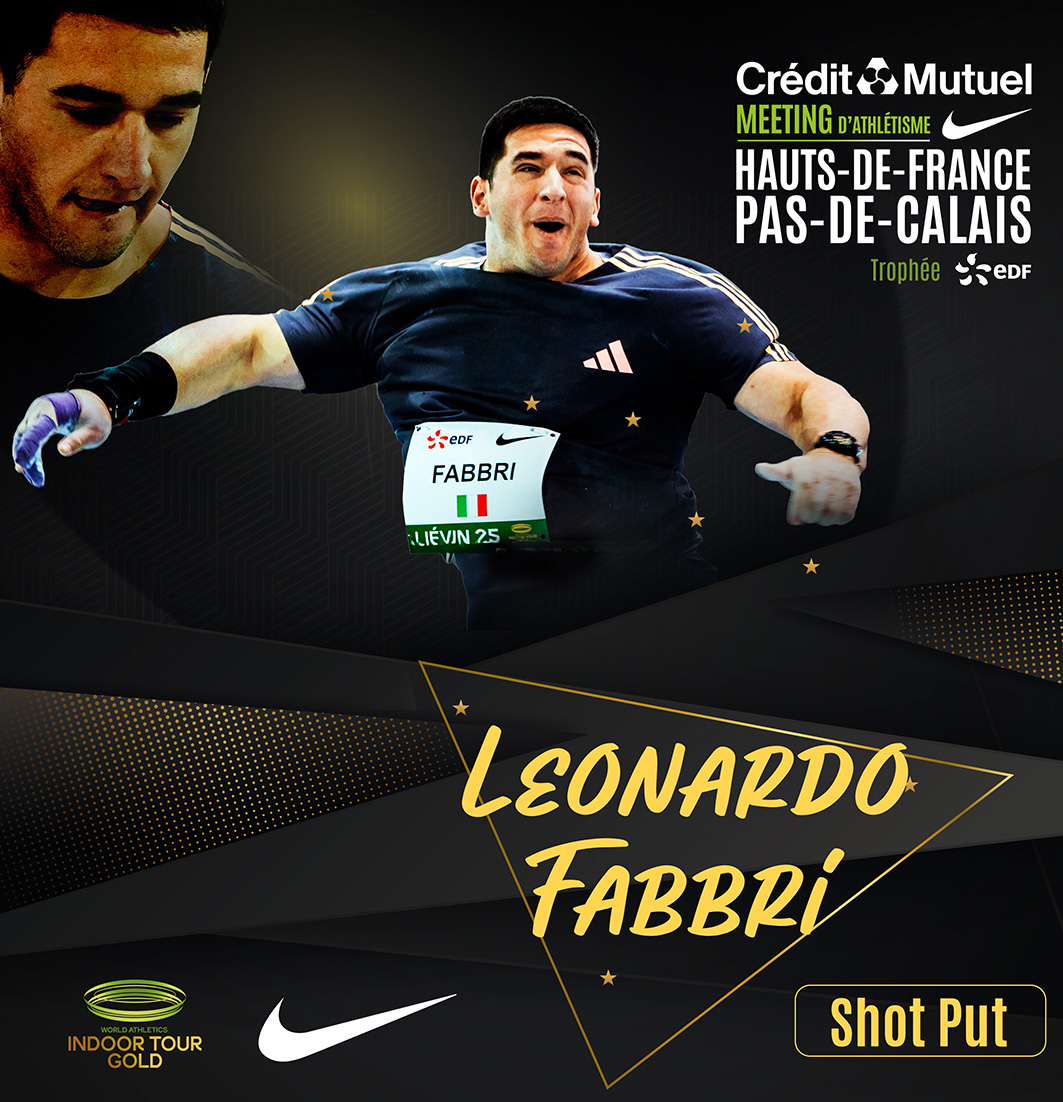 Le meilleur performer mondial 2025 du poids, Leonardo FABBRI, revient pour une 3ème victoire consécutive ! 