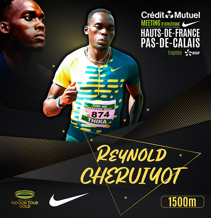 Médaillé de bronze aux derniers Mondiaux, Reynold CHERUIYOT face au champion du Monde en titre Isaac NADER